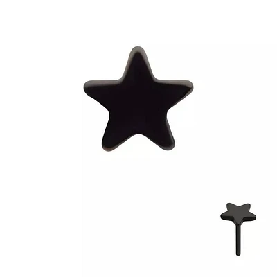 Star Black PVD Threadless Top