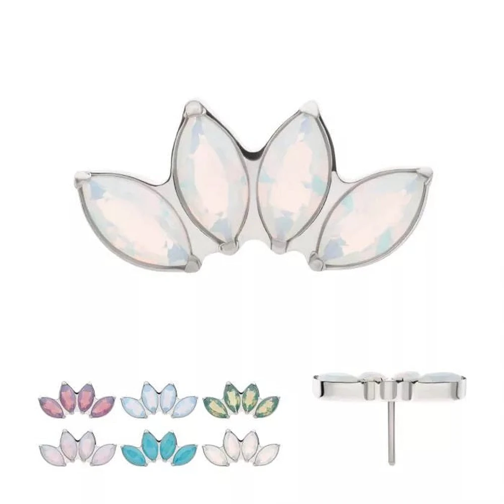 4 Marquise Opalite Cluster Threadless Top