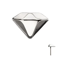 3D Diamond Titanium Threadless Top