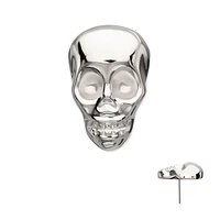 3D Skull Titanium Threadless Top