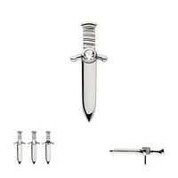 Dagger With Bezel CZ Titanium Threadless Top