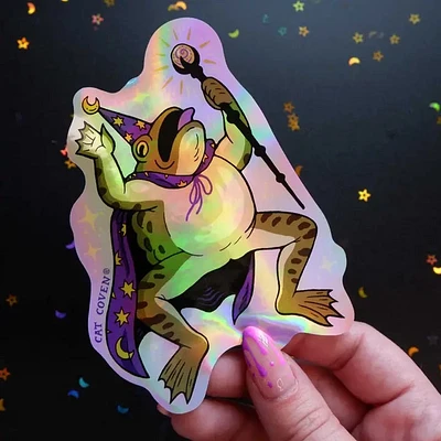 Toad Wizard - Holographic Sticker