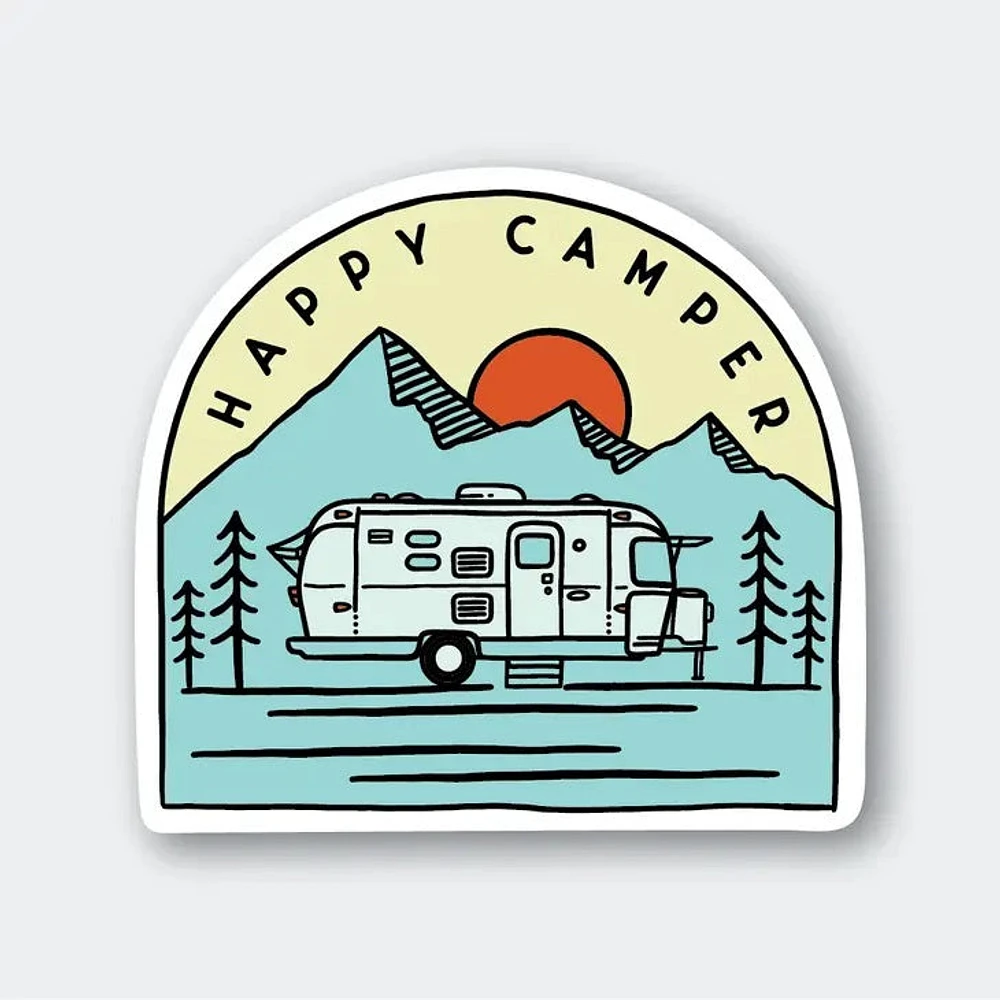 Trailer Camper Sticker 2.73" X 2.5"