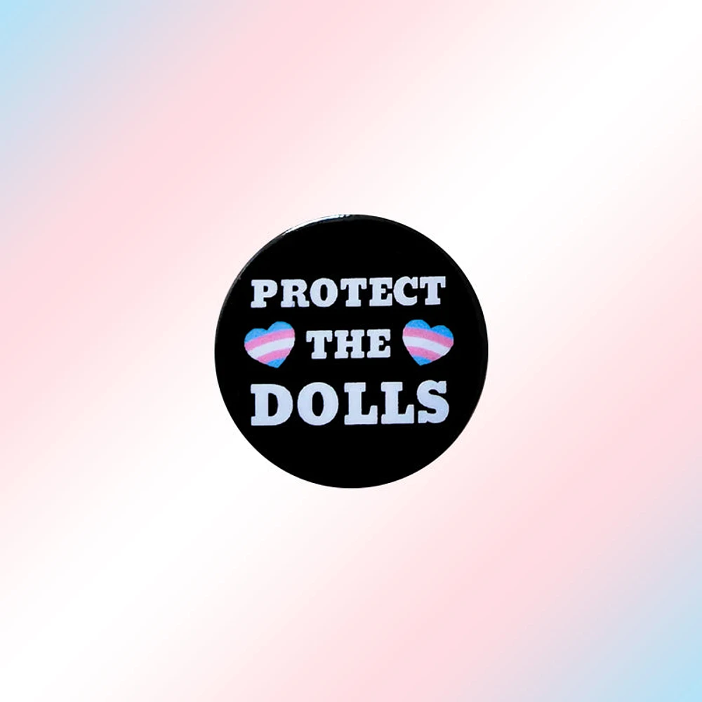 Trans Heart Protect The Dolls Pin
