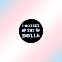 Trans Heart Protect The Dolls Pin