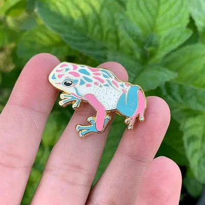 Trans Pride Frog Pin