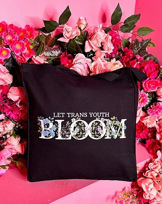 Let Trans Youth Bloom Tote Bag