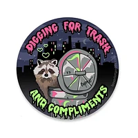 Digging For Trash Raccoon Sticker