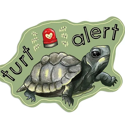 Tortue-boîte drôle Sticker