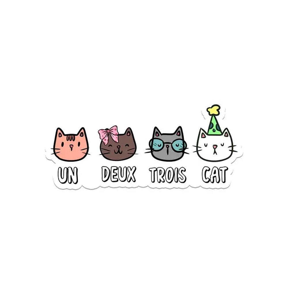 Un Deux Trois Cat Sticker