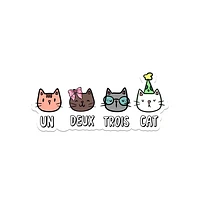 Un Deux Trois Cat Sticker