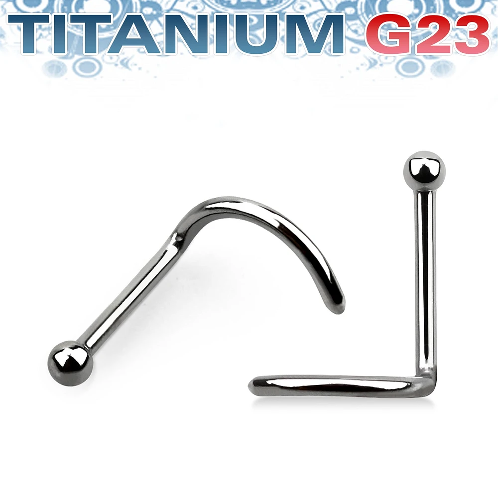 20g Titanium L-Shaped Nose Screw