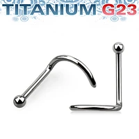 20g Titanium L-Shaped Nose Screw