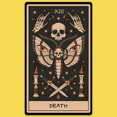 Death Tarot Card Sticker