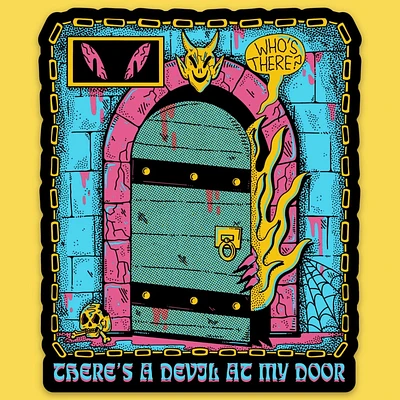 Devil At My Door Sticker