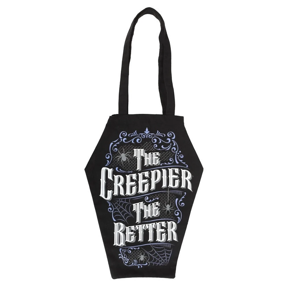 Gothic The Creepier The Better Coffin Shaped Tote Bag