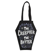 Gothic The Creepier The Better Coffin Shaped Tote Bag