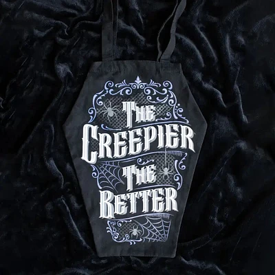 Gothic The Creepier The Better Coffin Shaped Tote Bag