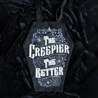 Gothic The Creepier The Better Coffin Shaped Tote Bag