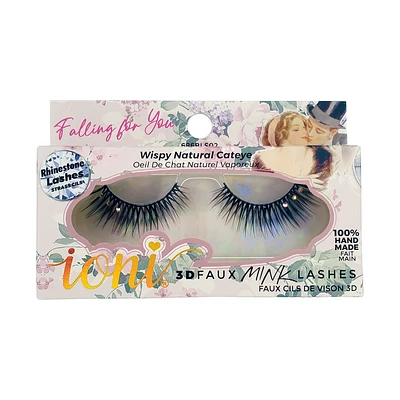 Wispy Natural Cateye Lashes With Rhinestones Lashes