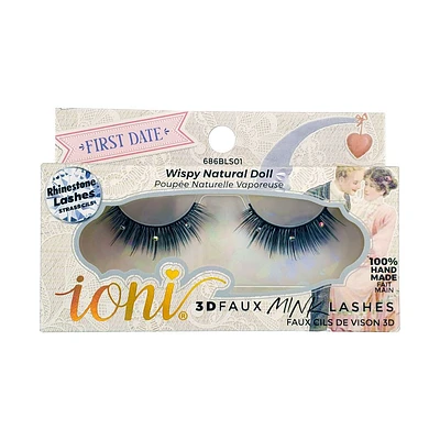 Wispy Natural Doll Lashes With Rhinestones