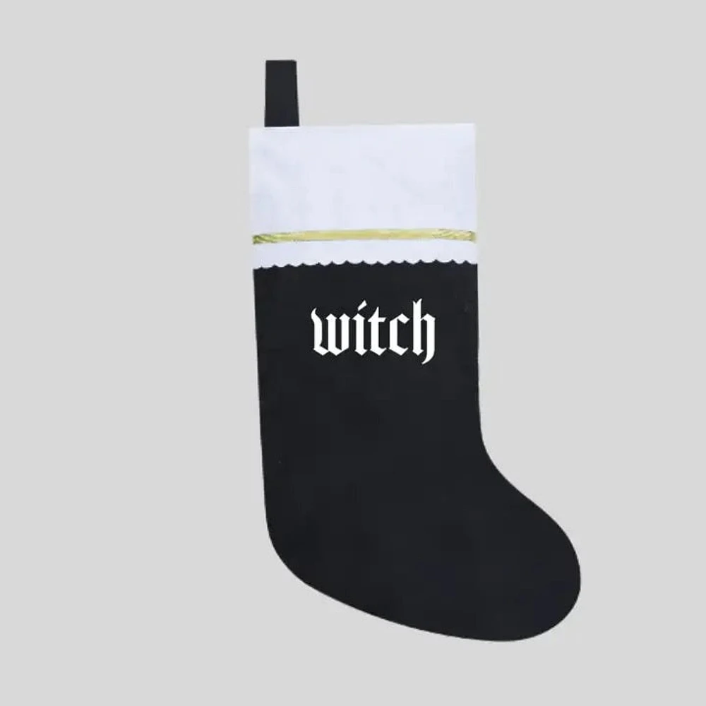 Witch Goth Christmas Stocking