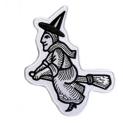 Woodcut Witch - Embroidered Patch