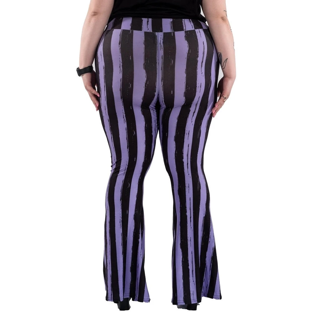 Purple Black Striped Hellz Bellz Flares Plus