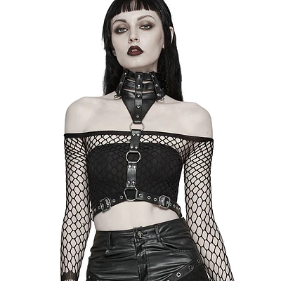 Leather Choker Harness