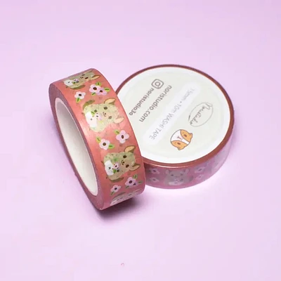 Washi Tape Chinchilla Y Flores