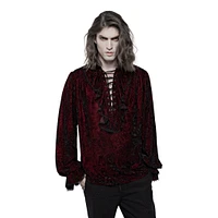 Camisa de jacquard roja