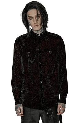 Wrinkle Effect Gothic Shirt