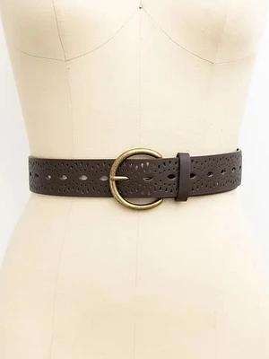 Brown Eyelet Belt