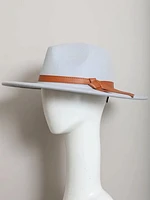 Suede Leather Ribbon Bolero Hat