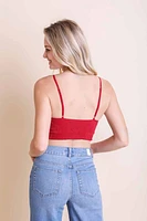 Seamless Padded V Neck Brami Berry