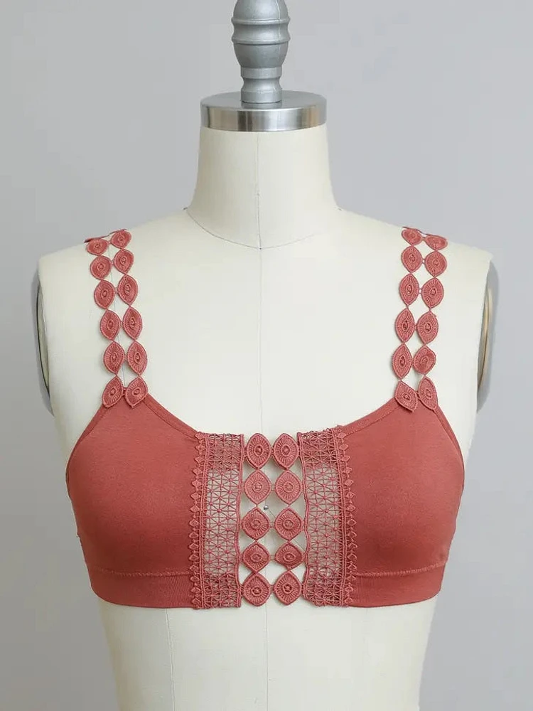 Eye Lace Applique Bralette