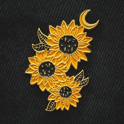 Chapa botánica de la luna del girasol