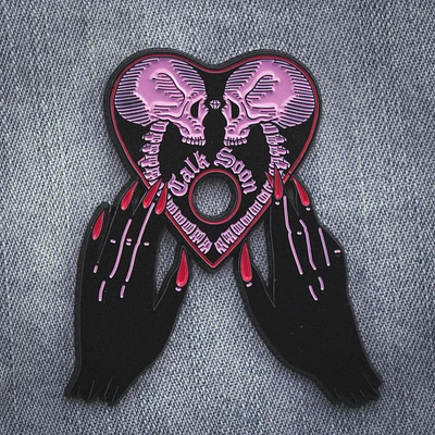 Talk Soon Black & Pink Ouija Planchette