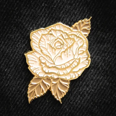 Gold Rose Pin