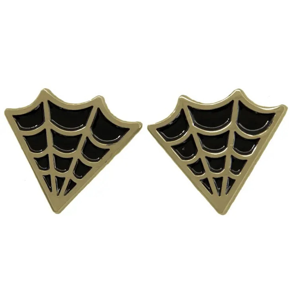 Cobweb Collar Pins In Gold