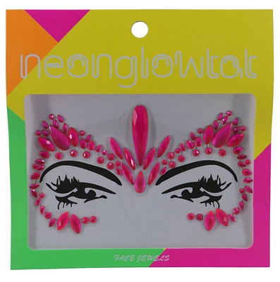 Bijoux Visage Rose Fluo