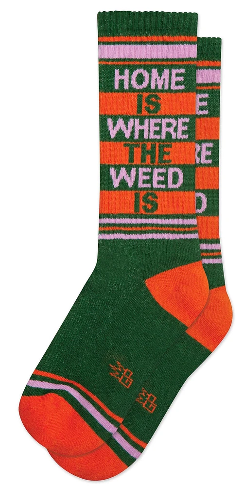 Home Is Where The Weed Is Ribbed Socks