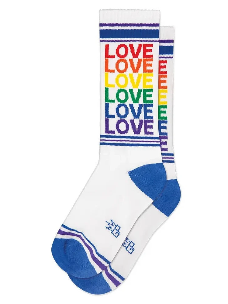 Chaussettes côtelées Love Rainbow