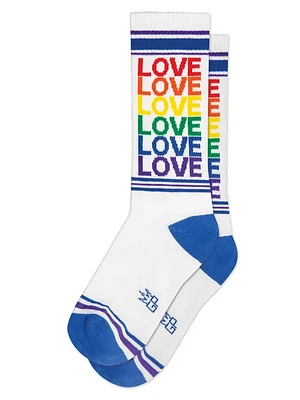 Calcetines de canalé Love Rainbow