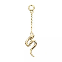 Snake Charm On Chain 14Kt With Cz