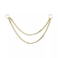 2 Tier Curb Chain 25mm / 34mm 14Kt Gold