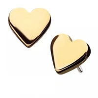 14Kt Gold Threadless Heart Top