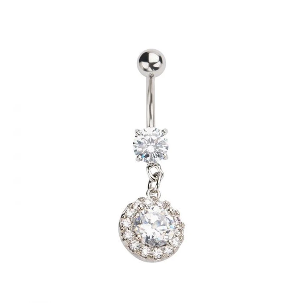 Quatrefoil CZ Gem Charm Dangle