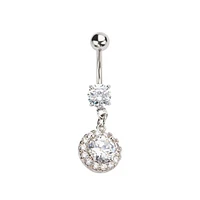 Quatrefoil CZ Gem Charm Dangle