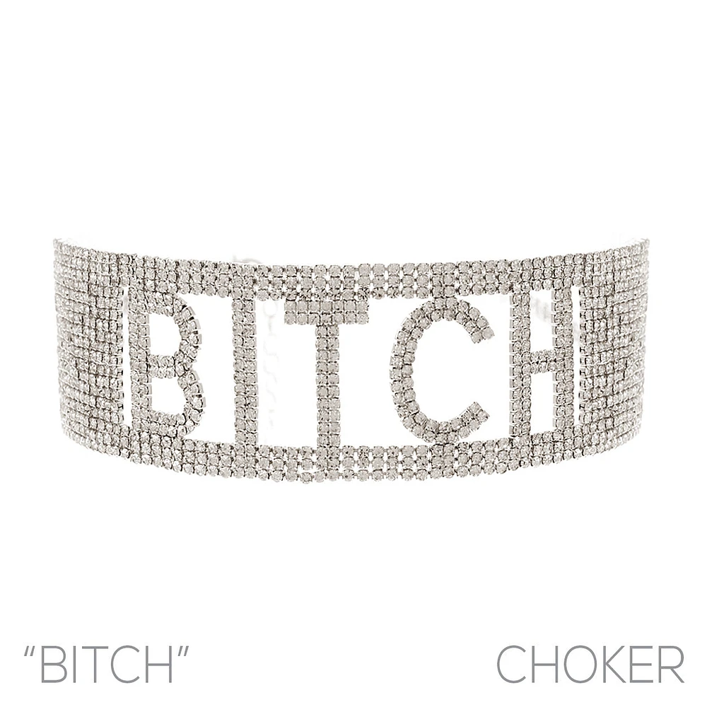 S RS Bitch Word Choker 18 Row